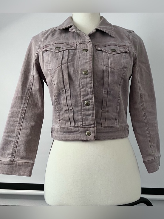 Guess Jackets & Blazers - Guess Dusty Rose Cropped Trucker Jacket Size S/P